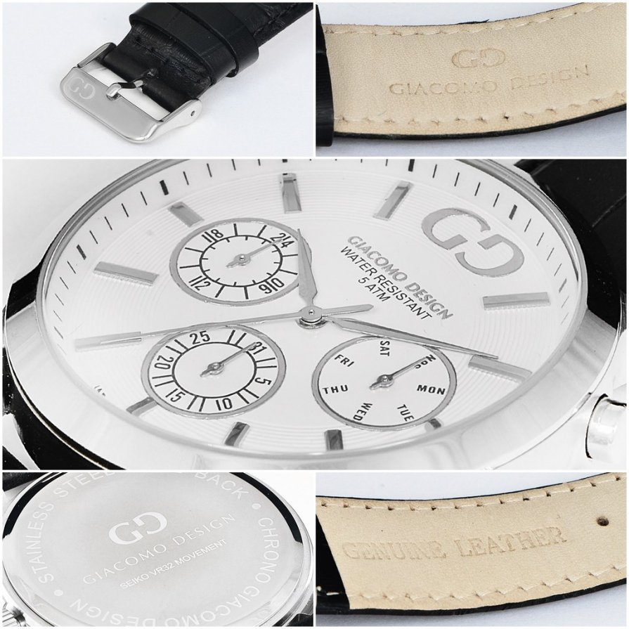 Giacomo Design Leggibile White/Black leather