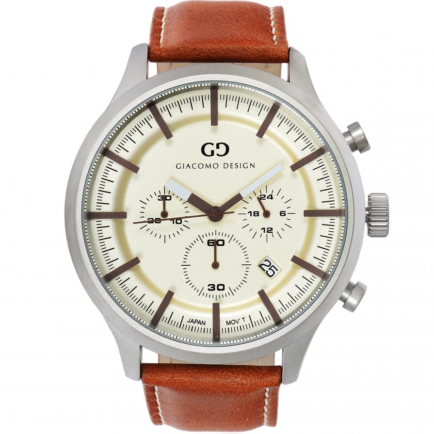 Giacomo Design Classico Cream/Brown Leather