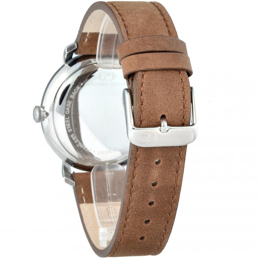 Elegant men's watch Giacomo Design GD9005 leather strap