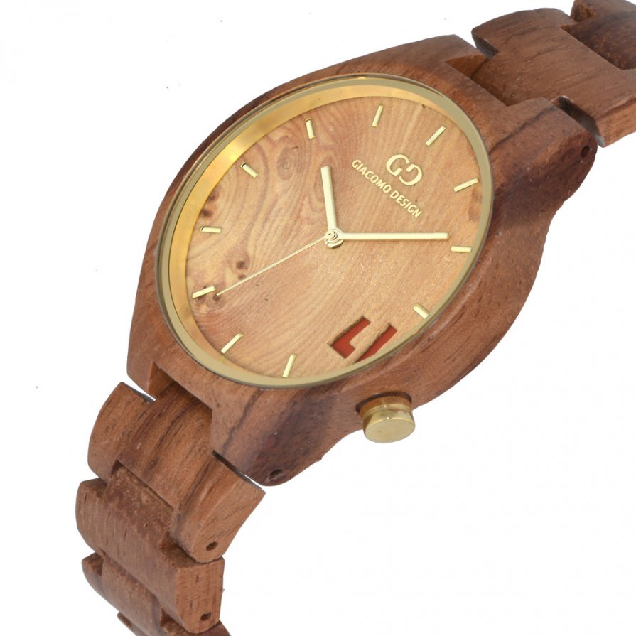 Giacomo Design wood watch Eccezionali Quattro rose wood