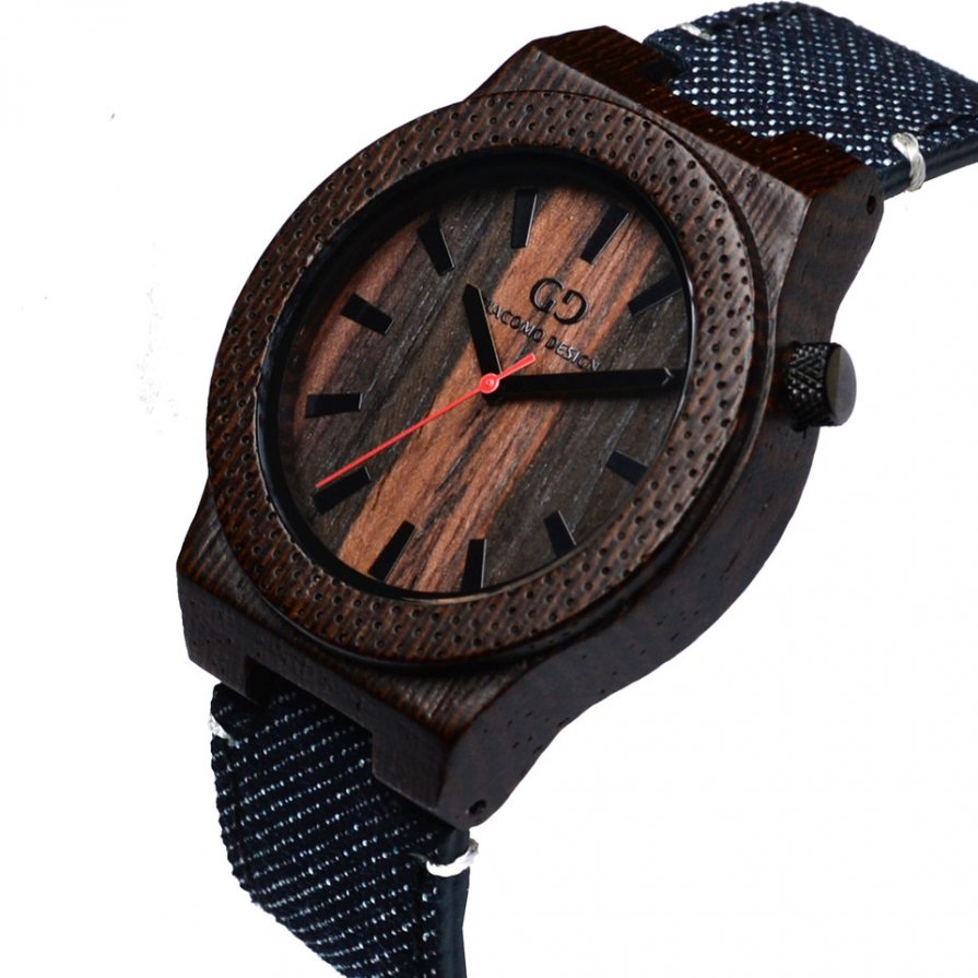 Men's watch Giacomo Design Orologio Massiccio wenge wood