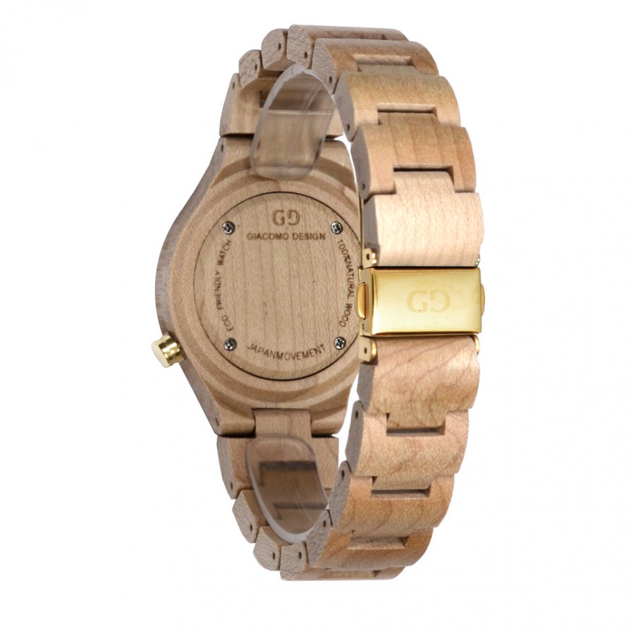 Giacomo Design wood watch Eccezionali Quattro maple wood