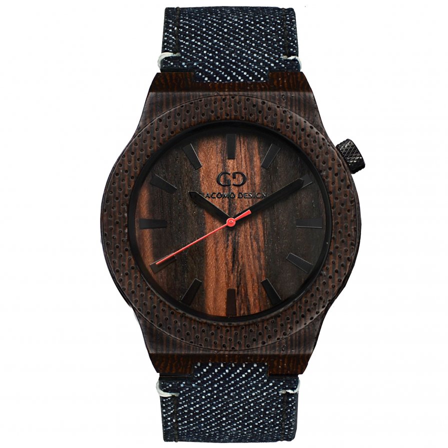 Men's watch Giacomo Design Orologio Massiccio wenge wood