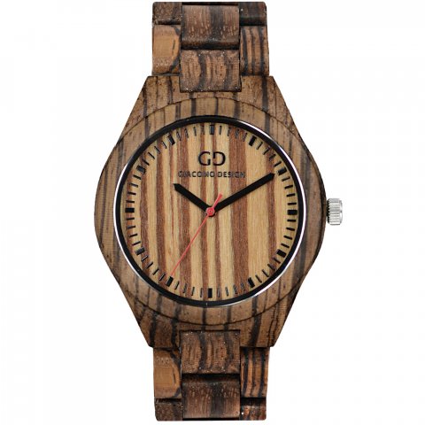 Giacomo Design wood watch Bellezza Semplice Zebra wood