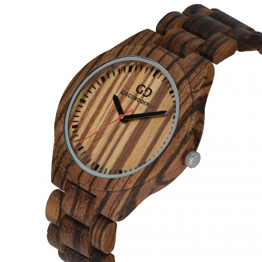 Giacomo Design wood watch Bellezza Semplice Zebra wood