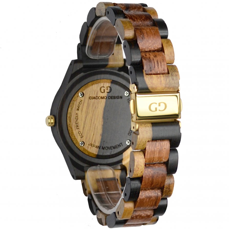 Giacomo Design wood watch Eleganza Semplice GD08205 rose/ sandal wood