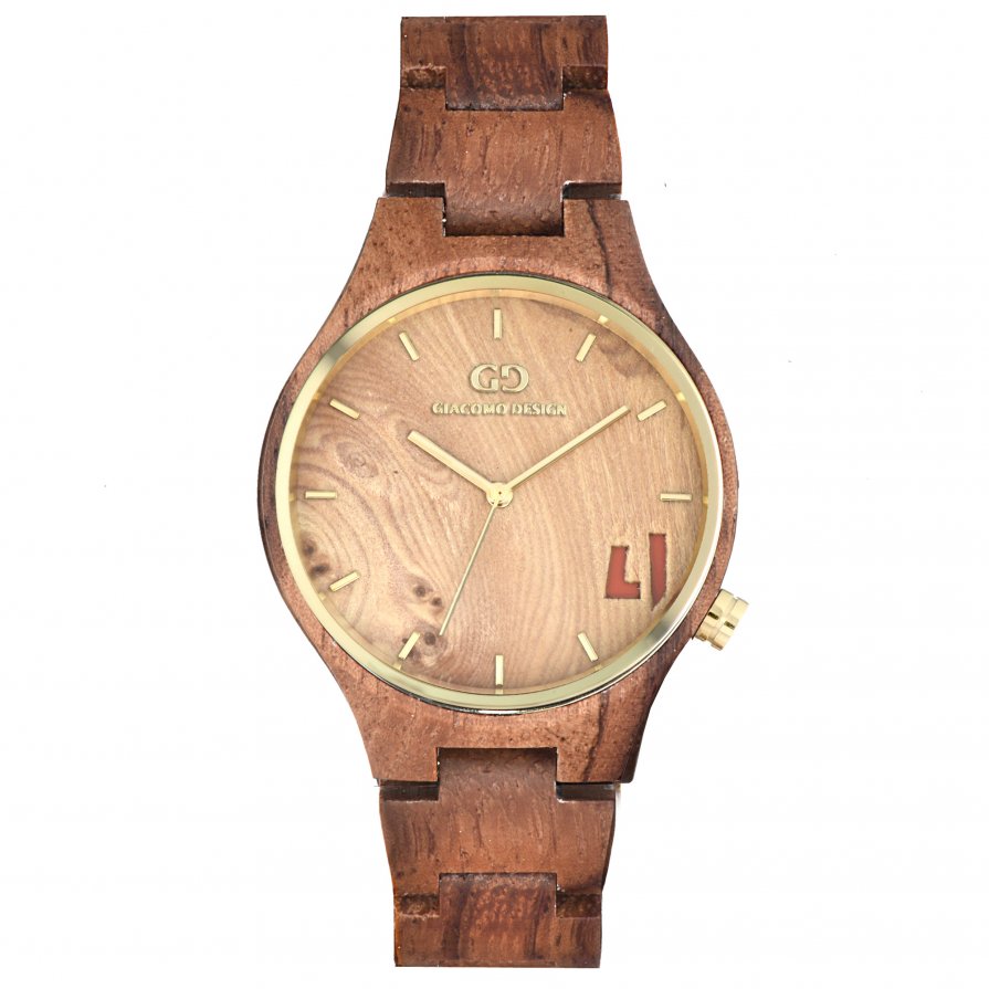 Giacomo Design wood watch Eccezionali Quattro rose wood